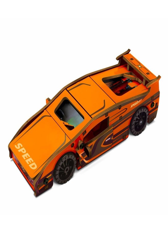 تويز بوكس مجموعة بناء سيارة سباق خشبية معدنية من تويز بوكس، مجموعة بناء سيارات تعليمية مع تعليمات، للأولاد والبنات من عمر 6 سنوات فما فوق - Image 5